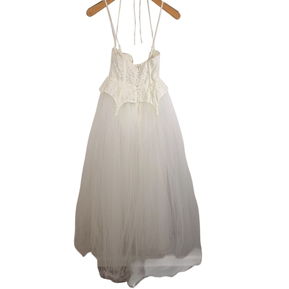 For Love & Lemons x Revolve Lily Bridal Gown Lace Corset Tulle Size M NWT - Picture 10 of 14